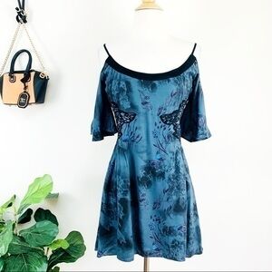 Free People waist embroidery tunic mini dress